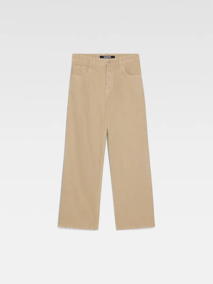 Men Denim JACQUEMUS The Wide DeNmes Denim Pants Beige Men Denim JACQUEMUS The Wide DeNmes Denim Pants Beige