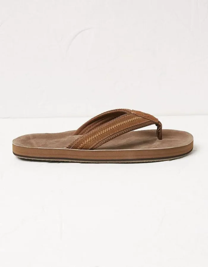 Men FatFace Men039s Sale Burcott Suede Flip Flops Tan