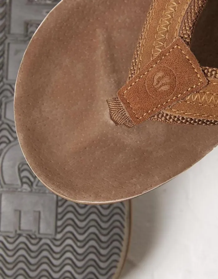 Men FatFace Men039s Sale Burcott Suede Flip Flops Tan