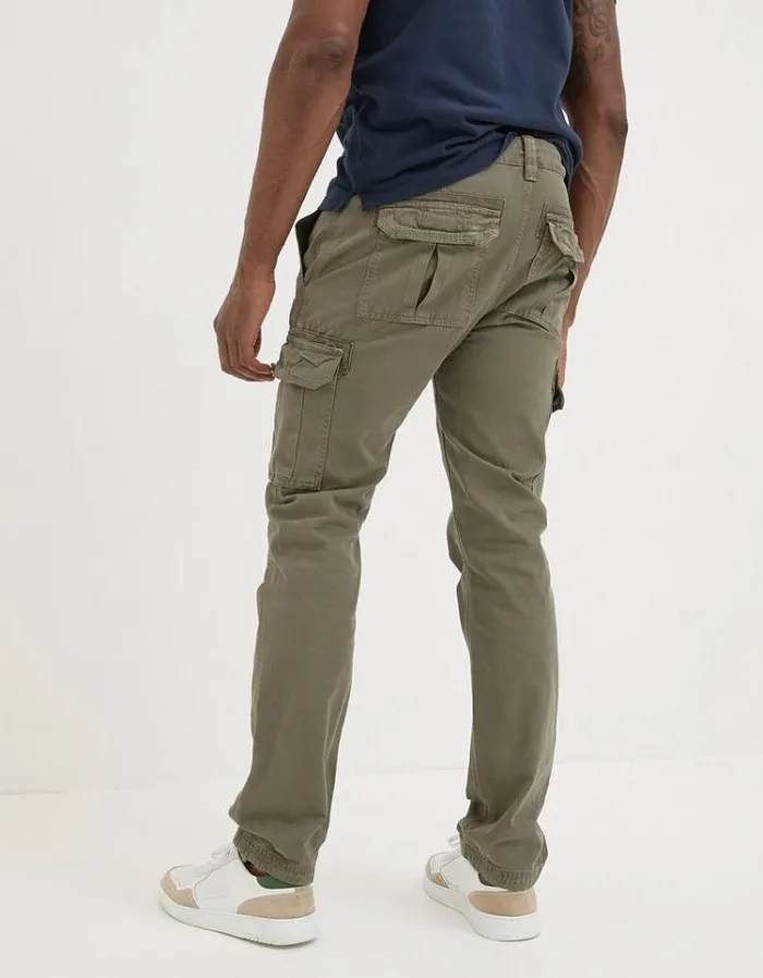 Men FatFace Pants and Chinos Breakyard Cargo Pants Olive Green