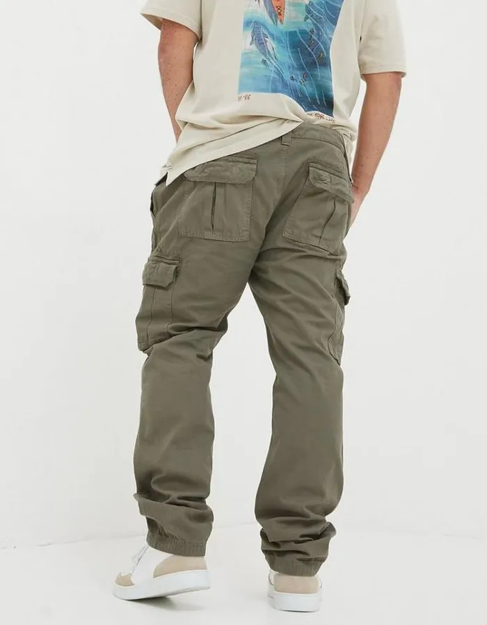 Men FatFace Pants and Chinos Breakyard Cargo Pants Olive Green