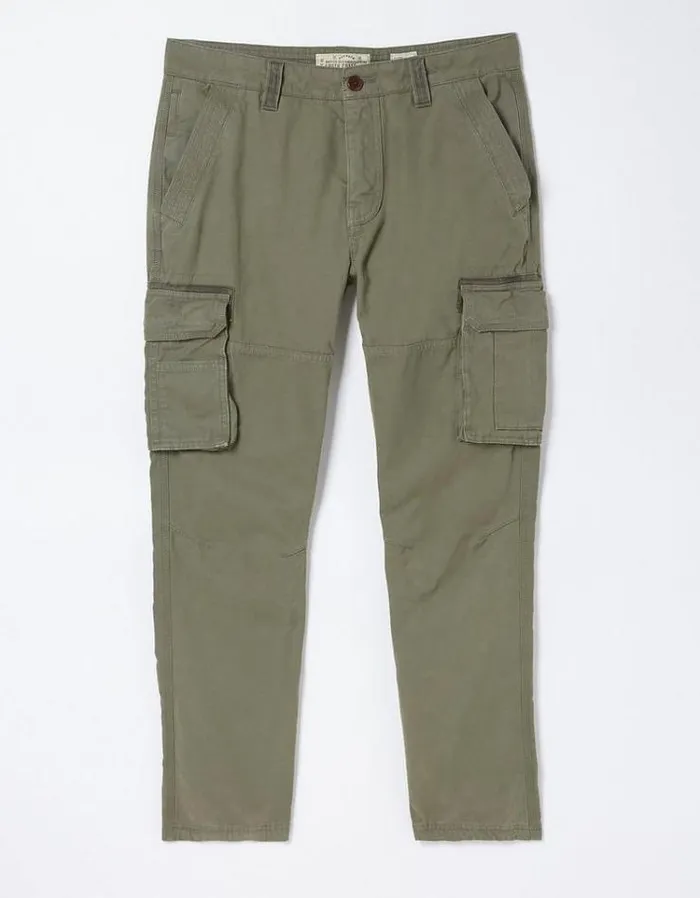 Men FatFace Pants and Chinos Breakyard Cargo Pants Olive Green