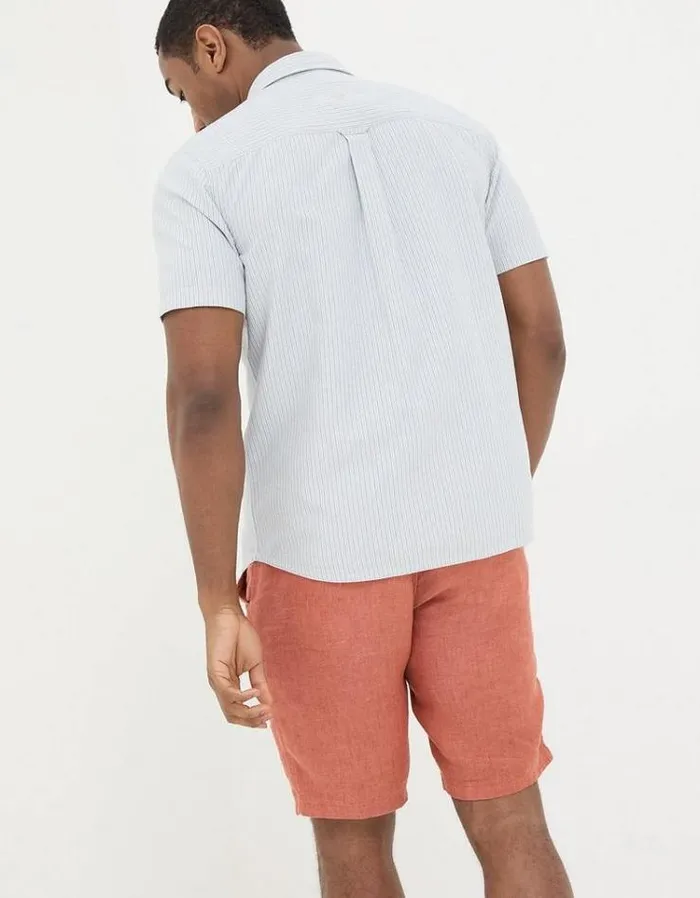 Men FatFace Shirts Whaley Stripe Shirt Blue