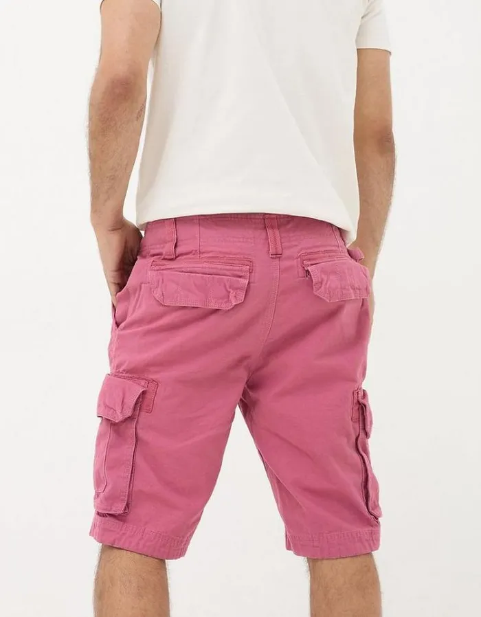 Men FatFace Shorts Breakyard Organic Cotton Cargo Shorts Pink