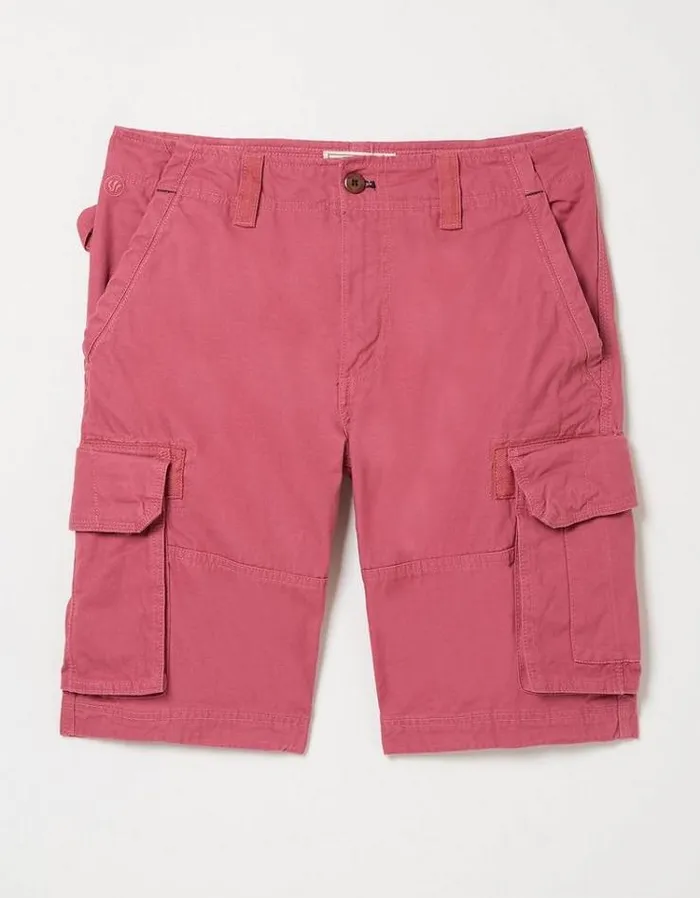 Men FatFace Shorts Breakyard Organic Cotton Cargo Shorts Pink