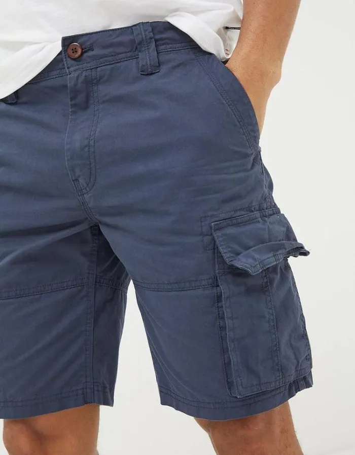 Men FatFace Shorts Bude Lightweight Cargo Shorts Navy