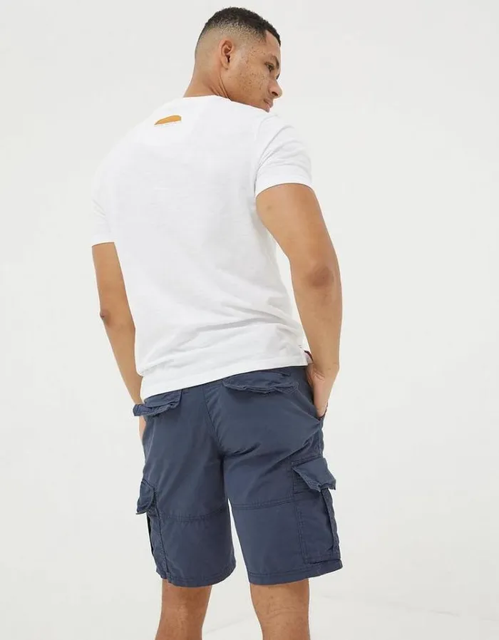 Men FatFace Shorts Bude Lightweight Cargo Shorts Navy