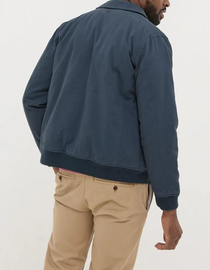 Men FatFace Tall Collection Chester Bomber Jacket Navy