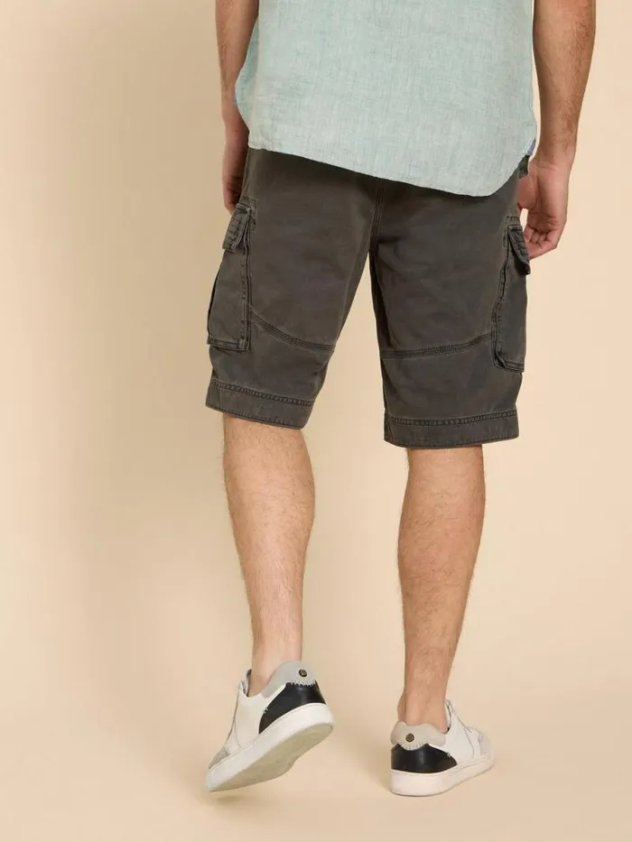 Men Halsall Organic Cargo Short Pure Black White Stuff Shorts Men Halsall Organic Cargo Short Pure Black White Stuff Shorts