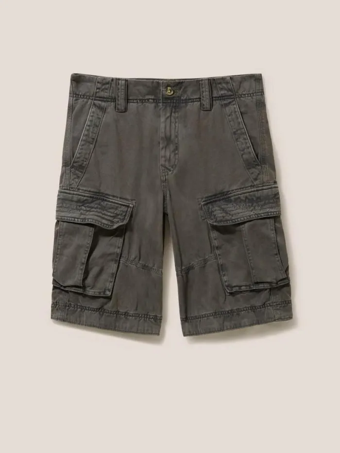 Men Halsall Organic Cargo Short Pure Black White Stuff Shorts Men Halsall Organic Cargo Short Pure Black White Stuff Shorts