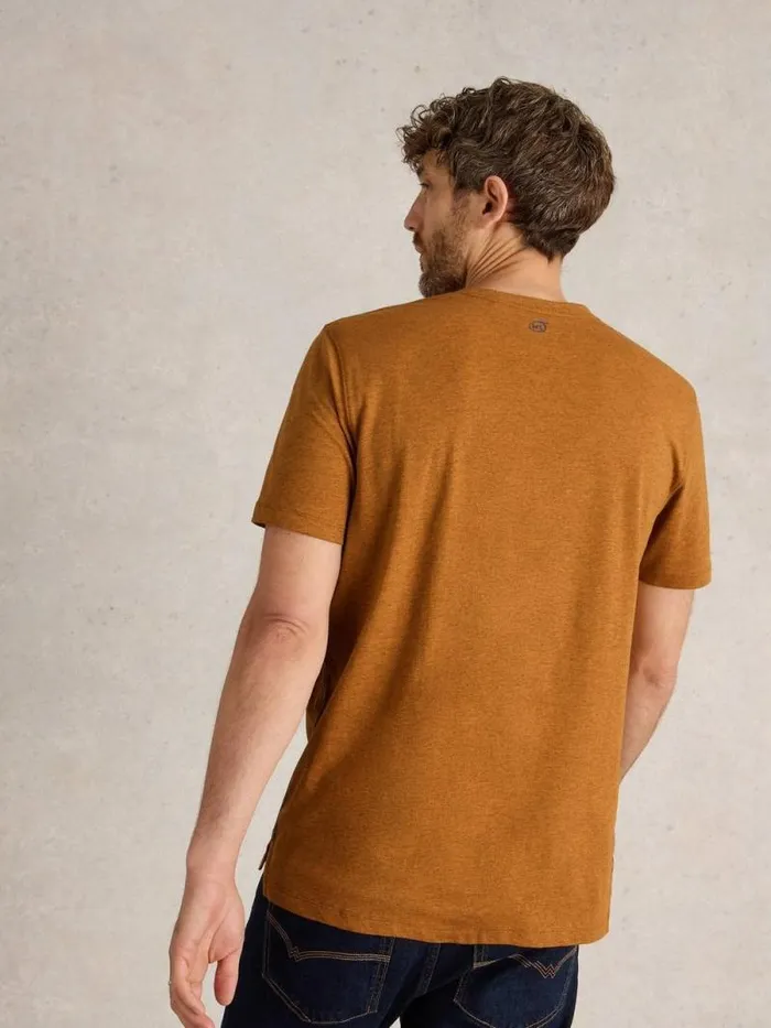Men Hawk Graphic Tee Orange Print White Stuff TShirts Men Hawk Graphic Tee Orange Print White Stuff TShirts