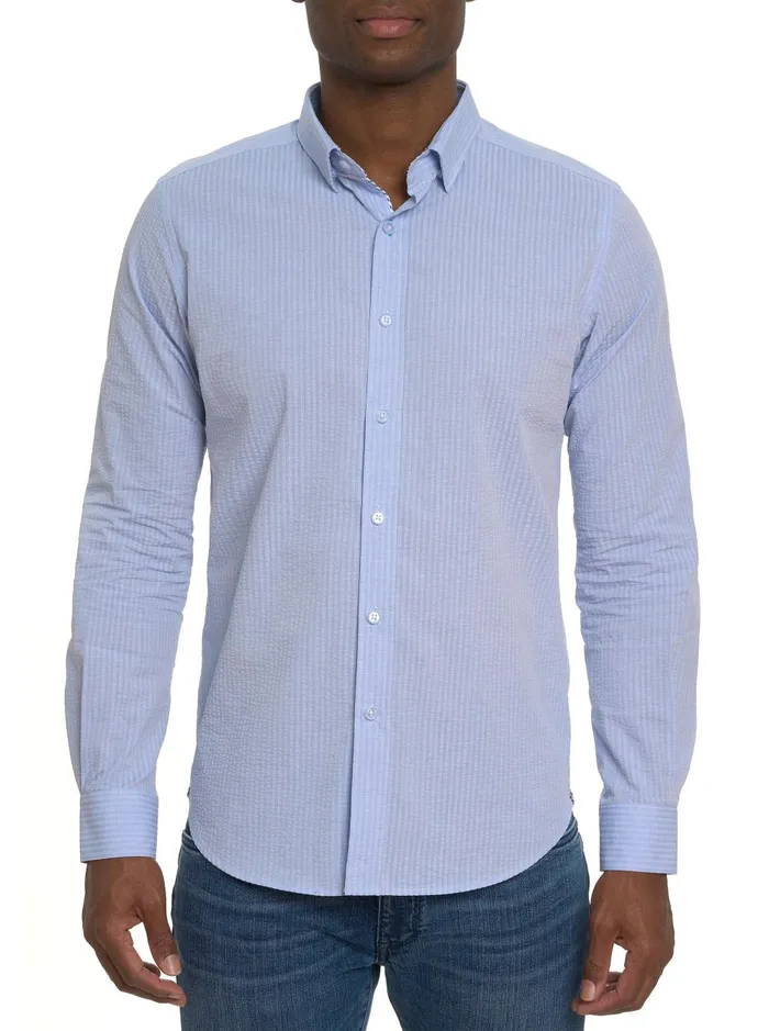 Men Long Sleeve Button Down Shirts Robert Graham ANDREWS LONG SLEEVE BUTTON DOWN SHIRT White