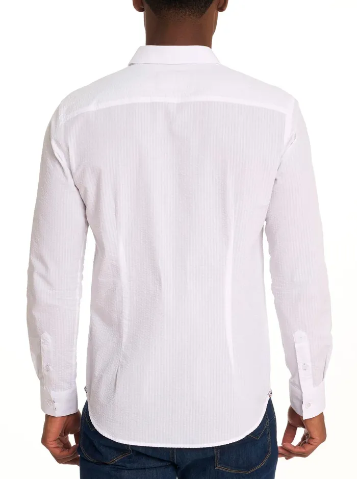 Men Long Sleeve Button Down Shirts Robert Graham ANDREWS LONG SLEEVE BUTTON DOWN SHIRT White