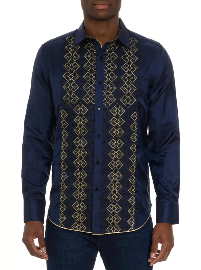 Men Long Sleeve Button Down Shirts Robert Graham LIMITED EDITION THE GOLDEN CREST LONG SLEEVE BUTTON DOWN SHIRT Multi