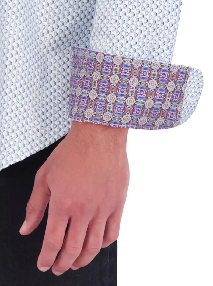 Men Long Sleeve Button Down Shirts Robert Graham SHELTON LONG SLEEVE BUTTON DOWN SHIRT Blue