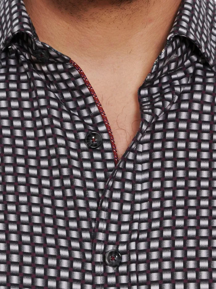 Men Long Sleeve Button Down Shirts Robert Graham WEYLIN LONG SLEEVE BUTTON DOWN SHIRT Bordeaux