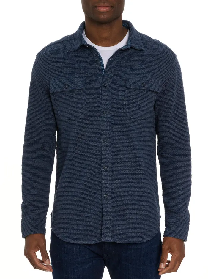 Men Long Sleeve Knits Robert Graham BRUNNER LONG SLEEVE KNIT TOP Indigo