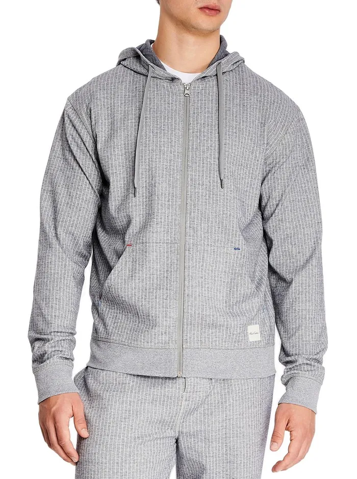 Men Long Sleeve Knits Robert Graham JACQUARD HOODIE Grey