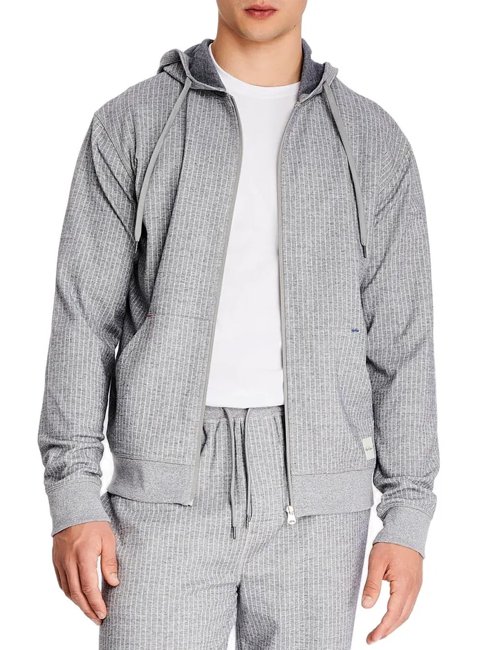 Men Long Sleeve Knits Robert Graham JACQUARD HOODIE Grey