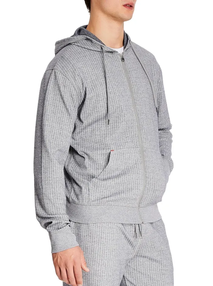 Men Long Sleeve Knits Robert Graham JACQUARD HOODIE Grey