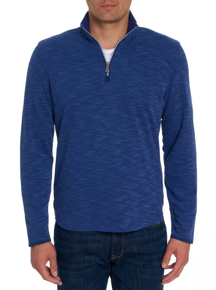 Men Long Sleeve Knits Robert Graham SPEILBERG 14 ZIP LONG SLEEVE KNIT Light Grey