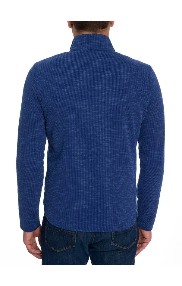 Men Long Sleeve Knits Robert Graham SPEILBERG 14 ZIP LONG SLEEVE KNIT Light Grey