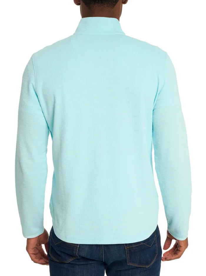Men Long Sleeve Knits Robert Graham SPEILBERG 14 ZIP LONG SLEEVE KNIT Light Grey