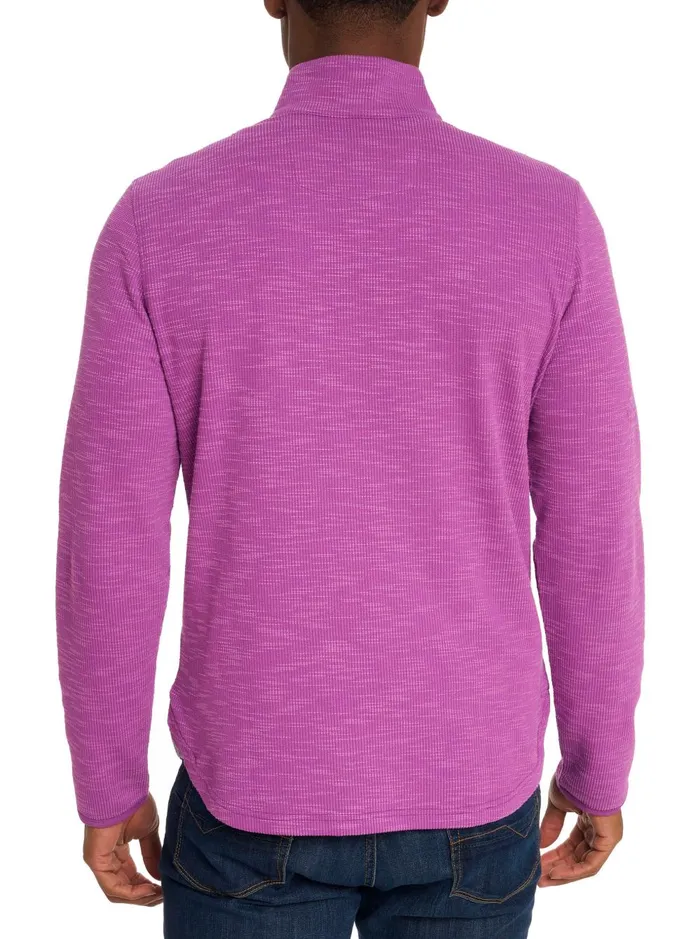 Men Long Sleeve Knits Robert Graham SPEILBERG 14 ZIP LONG SLEEVE KNIT Light Grey