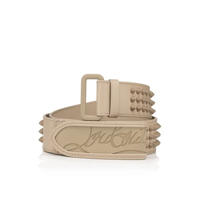 Men Loubi Belt 8211 Calf Leather And Spikes 8211 Saharienne Christian Louboutin Belts