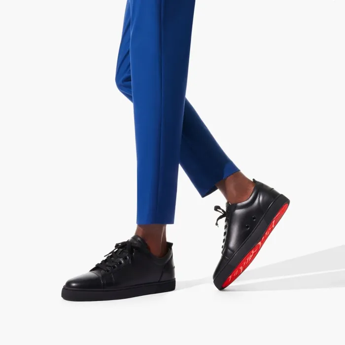 Men Louis Junior Sneakers 8211 Calf Leather 8211 Black Christian Louboutin Sneakers