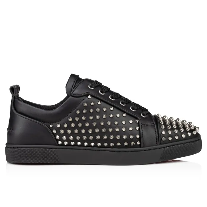Men Louis Spikes Junior Sneakers 8211 Calf Leather And Spikes 8211 Black Christian Louboutin Sneakers Men Louis Spikes Junior Sneakers 8211 Calf Leather And Spikes 8211 Black Christian Louboutin Sneakers