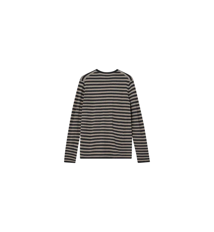 Men MOS MOSH MMGAdam Soft Stripe Knit Charcoal Melange Stripe Knits Men MOS MOSH MMGAdam Soft Stripe Knit Charcoal Melange Stripe Knits
