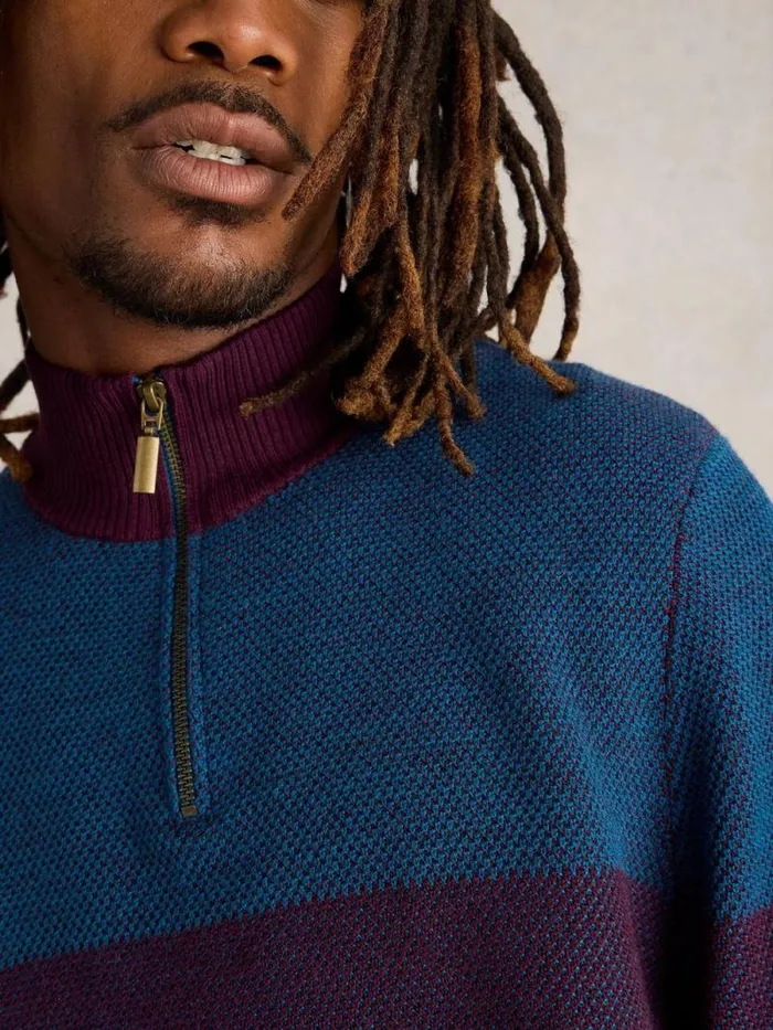 Men Newport Merino Wool Jacquard Funnel Plum Multi White Stuff Knitwear Men Newport Merino Wool Jacquard Funnel Plum Multi White Stuff Knitwear