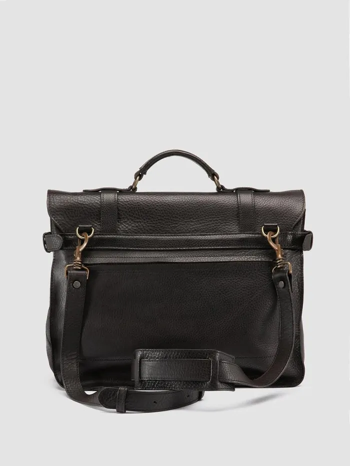 Men Officine Creative Accessories RARE 26 Black Leather BriefCase Men Officine Creative Accessories RARE 26 Black Leather BriefCase