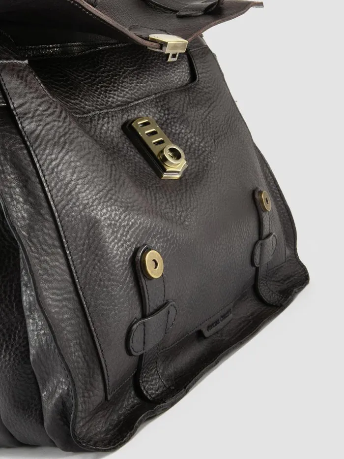 Men Officine Creative Accessories RARE 26 Black Leather BriefCase Men Officine Creative Accessories RARE 26 Black Leather BriefCase