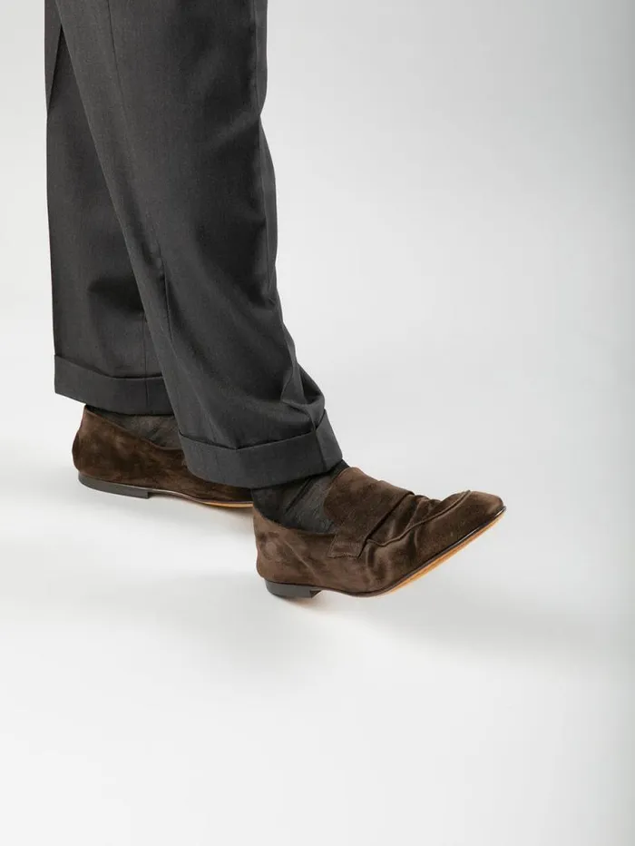 Men Officine Creative Footwear AIRTO 001 Brown Suede Loafers Men Officine Creative Footwear AIRTO 001 Brown Suede Loafers
