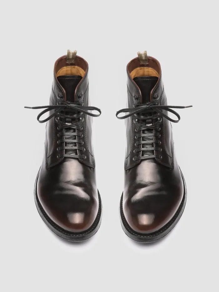Men Officine Creative Footwear ANATOMIA 013 Dark Brown Leather Ankle Boots Men Officine Creative Footwear ANATOMIA 013 Dark Brown Leather Ankle Boots