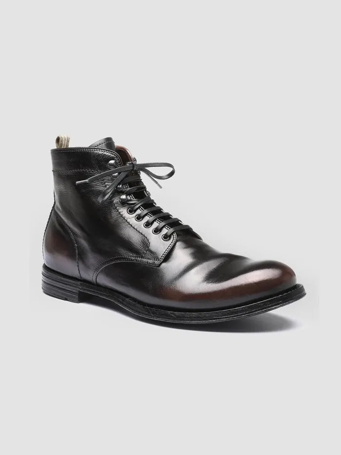 Men Officine Creative Footwear ANATOMIA 013 Dark Brown Leather Ankle Boots Men Officine Creative Footwear ANATOMIA 013 Dark Brown Leather Ankle Boots