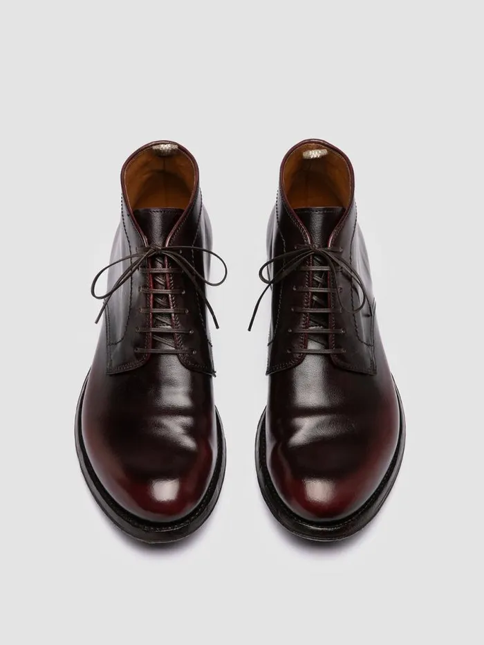Men Officine Creative Footwear ANATOMIA 88 Burgundy Leather Chukka Boots Men Officine Creative Footwear ANATOMIA 88 Burgundy Leather Chukka Boots