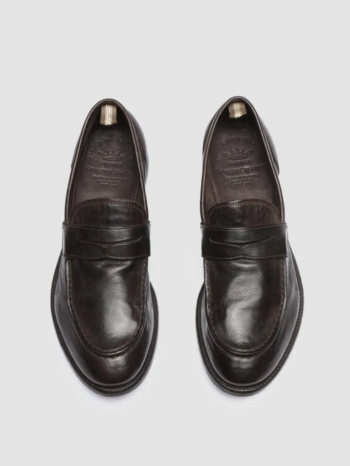 Men Officine Creative Footwear ARC 509 Brown Leather Penny Loafers Men Officine Creative Footwear ARC 509 Brown Leather Penny Loafers