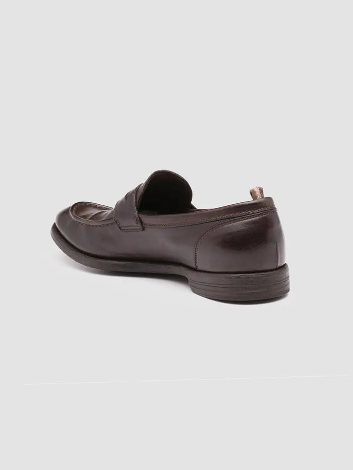 Men Officine Creative Footwear ARC 509 Brown Leather Penny Loafers Men Officine Creative Footwear ARC 509 Brown Leather Penny Loafers