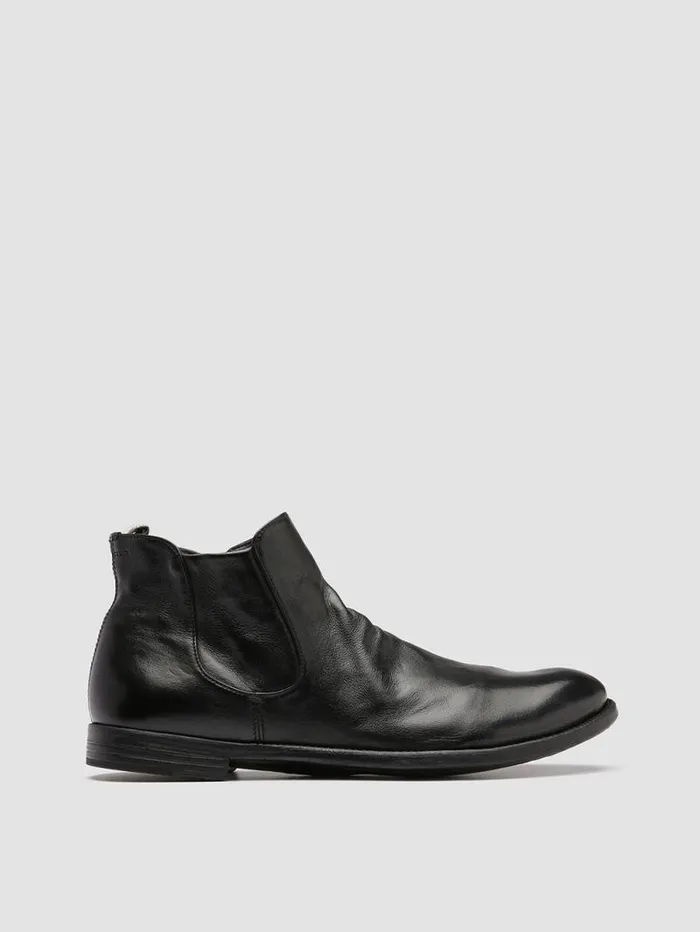 Men Officine Creative Footwear ARC 514 Black Leather Boots