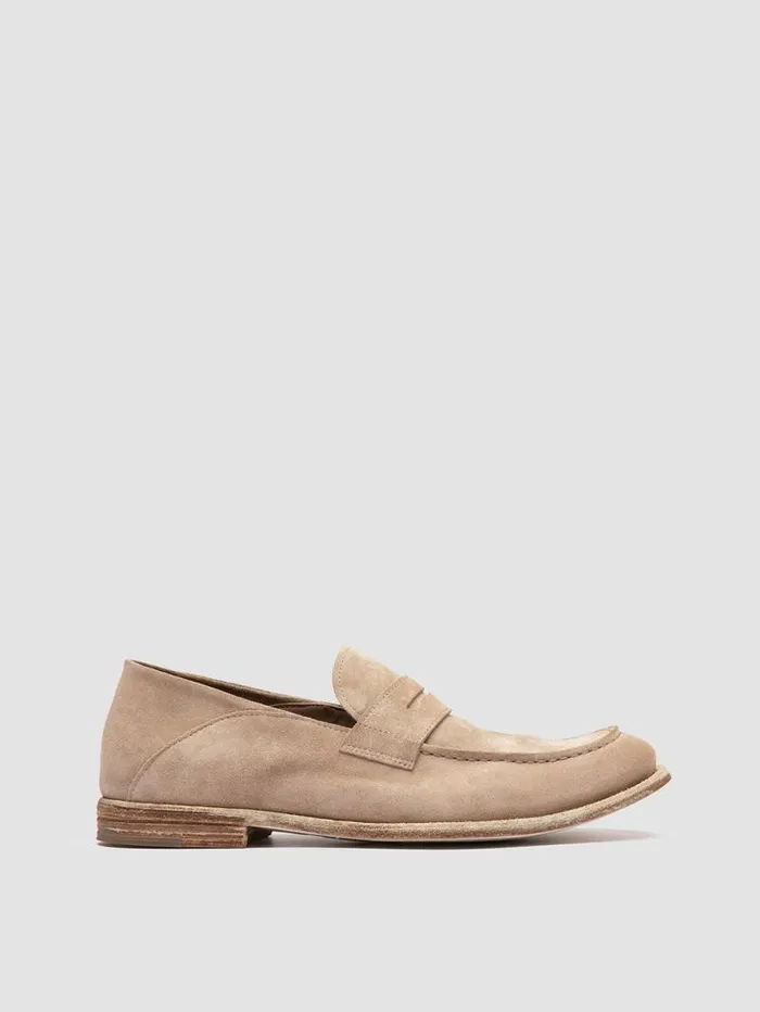 Men Officine Creative Footwear ARCHIVE 522 Brown Suede Penny Loafers