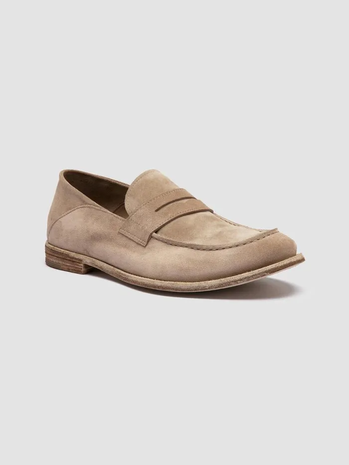 Men Officine Creative Footwear ARCHIVE 522 Brown Suede Penny Loafers