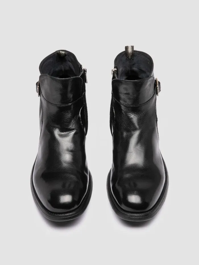 Men Officine Creative Footwear CHRONICLE 068 Black Leather Zipped Boots Men Officine Creative Footwear CHRONICLE 068 Black Leather Zipped Boots
