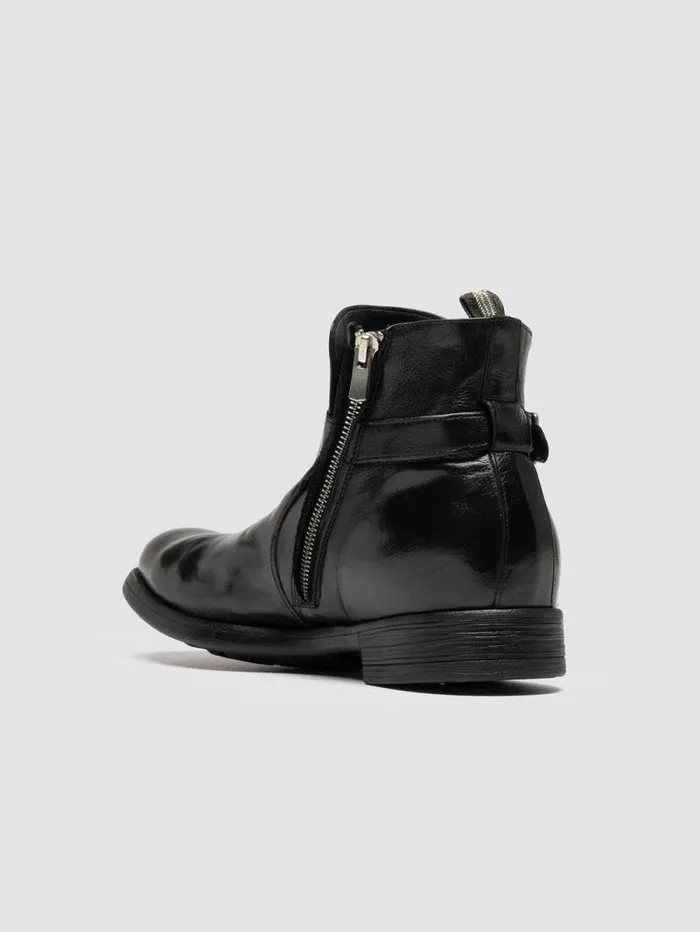 Men Officine Creative Footwear CHRONICLE 068 Black Leather Zipped Boots Men Officine Creative Footwear CHRONICLE 068 Black Leather Zipped Boots
