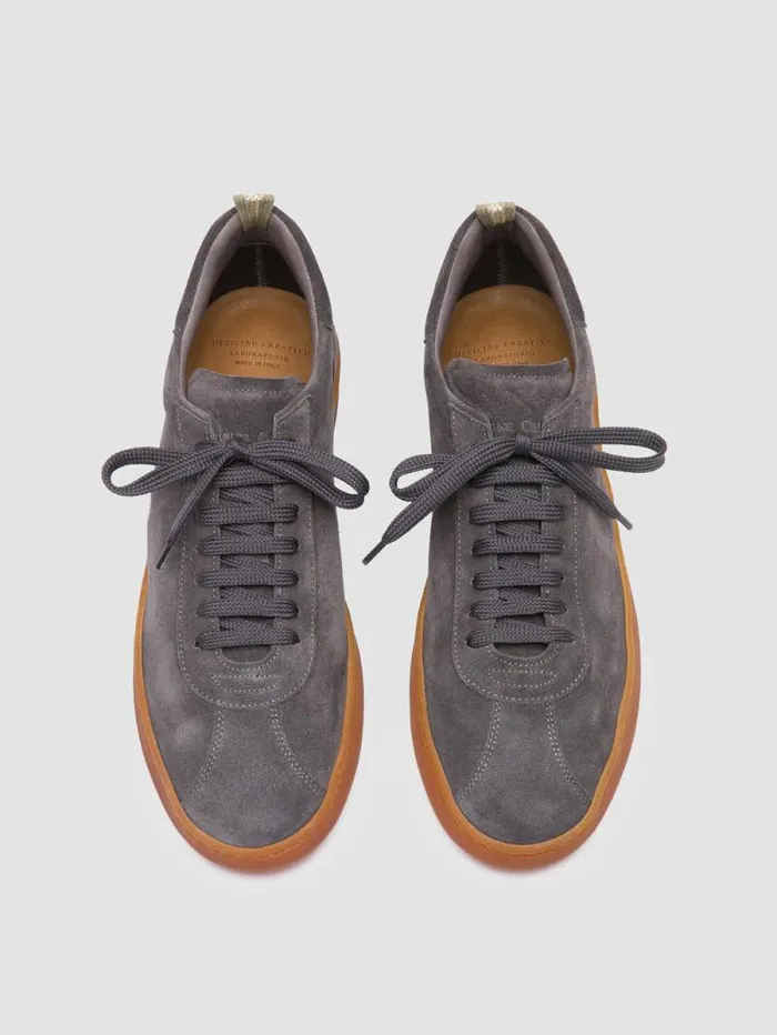 Men Officine Creative Footwear HALO 001 Blue Suede Low Top Sneakers Men Officine Creative Footwear HALO 001 Blue Suede Low Top Sneakers