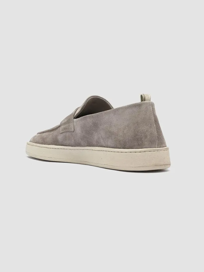 Men Officine Creative Footwear HERBIE 001 Taupe Suede Penny Loafers Men Officine Creative Footwear HERBIE 001 Taupe Suede Penny Loafers