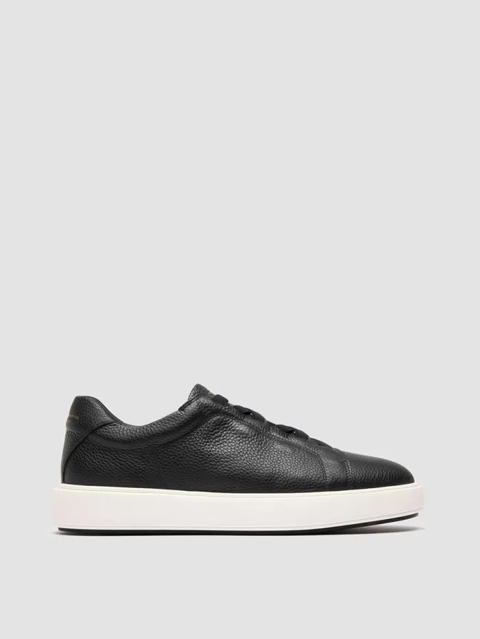 Men Officine Creative Footwear SLOUCH 001 Blue Leather Low Top Sneakers