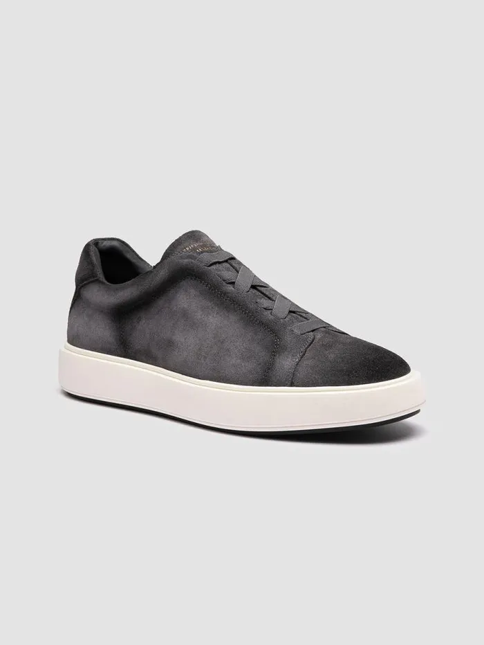 Men Officine Creative Footwear SLOUCH 001 Grey Suede Low Top Sneakers Men Officine Creative Footwear SLOUCH 001 Grey Suede Low Top Sneakers